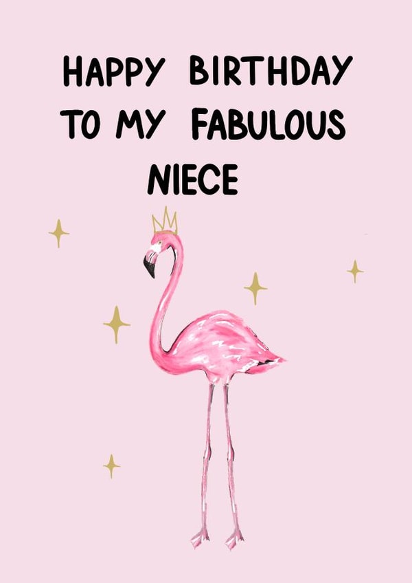 Birthday Card For Niece - Pink - Cute created by Naughty Nice