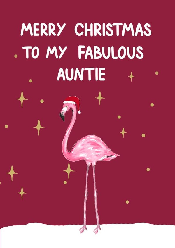 Cute Christmas Card - Auntie created by Naughty Nice