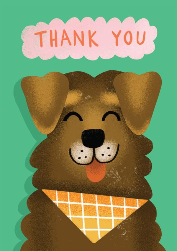 Cute Thank You Card - Dog created by AbiGoLucky