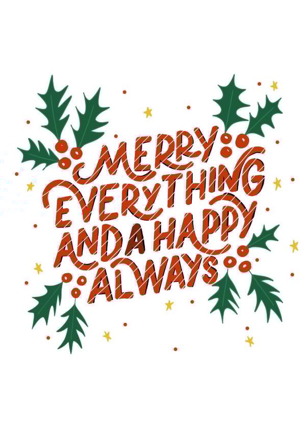 Cute twist on merry christmas created by Sammie Webster