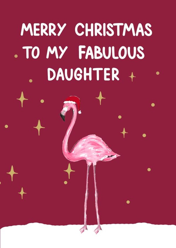 Cute Christmas Card For Daughter - Fabulous Daughter Christmas created by Naughty Nice