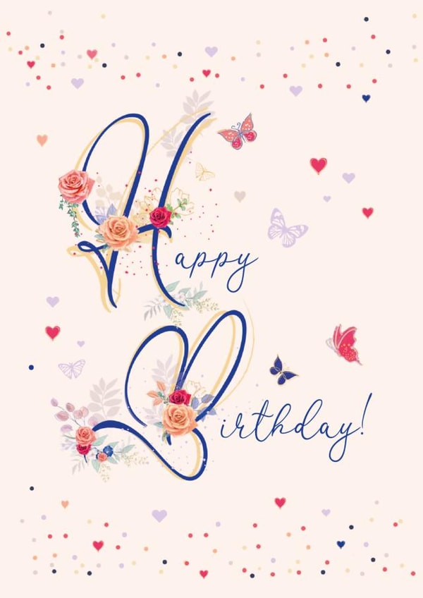 Traditional Birthday Card - Female - Butterflies created by IC&G