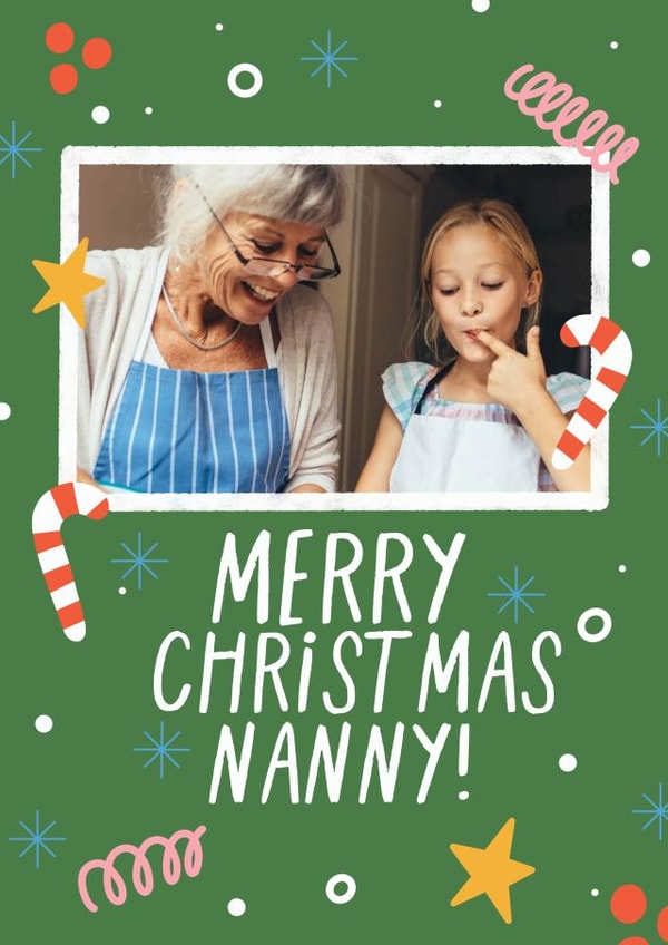 Cute Christmas Card - Nanny - Candy Canes created by KATIE S