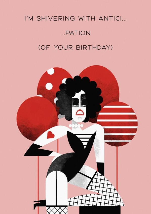 Cute Birthday Card for your Rocky Horror Show loving Partner or Friend. created by Rishi