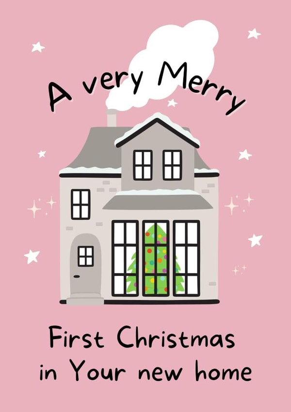 Pretty Christmas Card - First in your New Home created by original fox designs