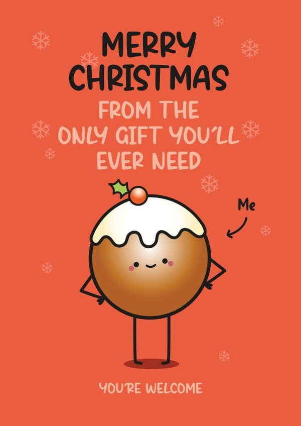 Cute Christmas Card - Partner - Only Gift You'll Need created by Twisted Haggis