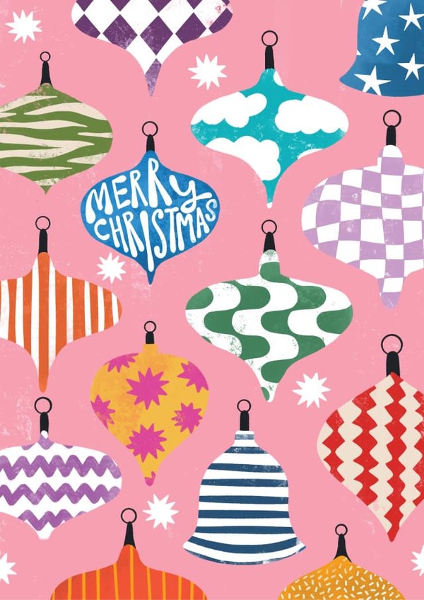 Retro and Pretty Christmas Card - Decoration/Baubles created by AbiGoLucky