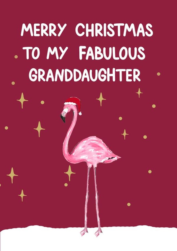 Cute Christmas Card - Fabulous Granddaughter created by Naughty Nice