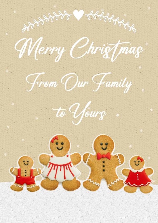 Cute Christmas Card - Our Family to Yours - Gingerbread created by Mo&Co