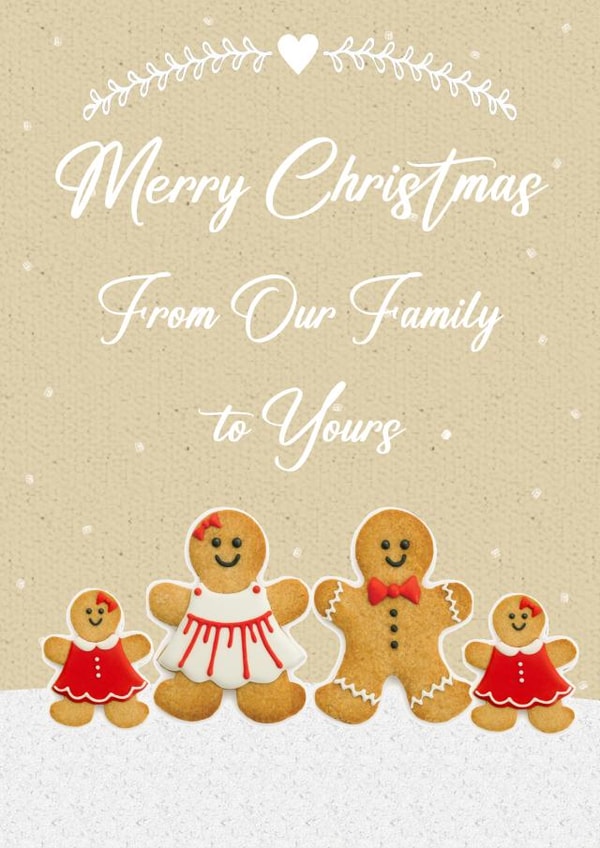 Cute Christmas Card - Our Family to Yours - Two Daughters created by Mo&Co