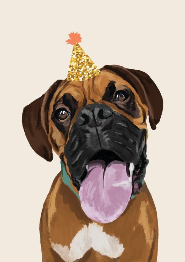 boxer dog card created by Richarts Designs