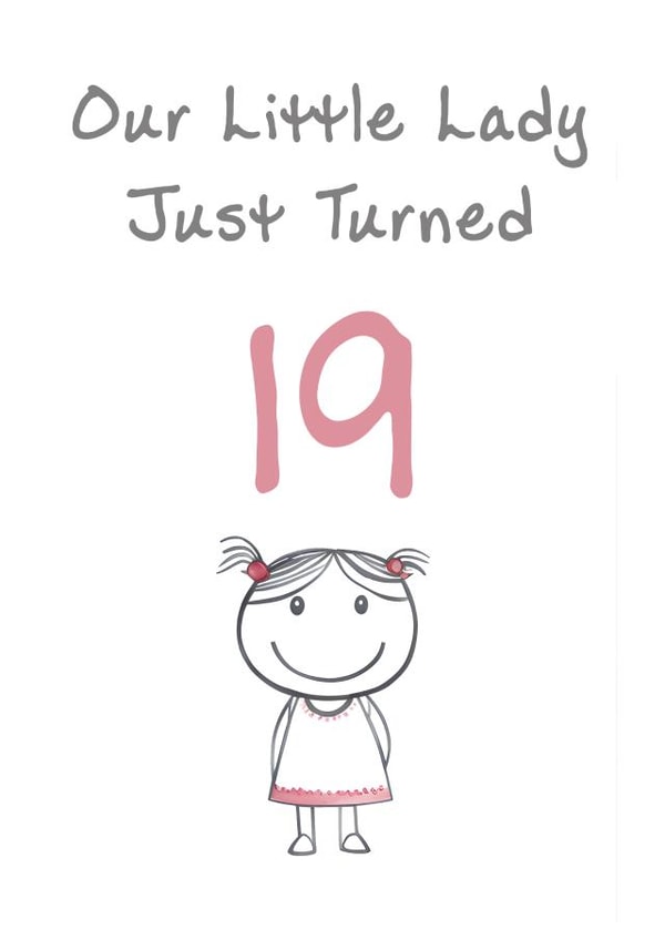 Cute Birthday Card - Little Lady - 19th created by @MisterDave