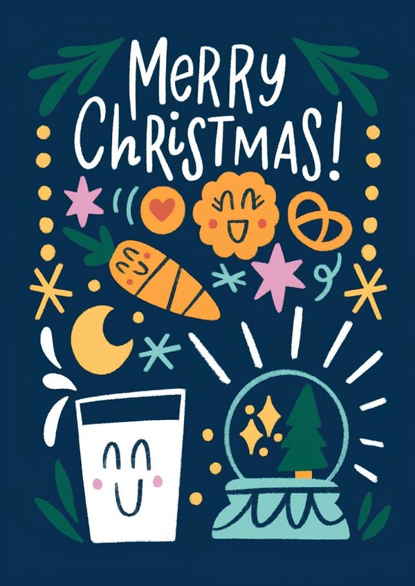 Pretty Christmas Card - Milk and Cookies created by Natalia Gonzalez