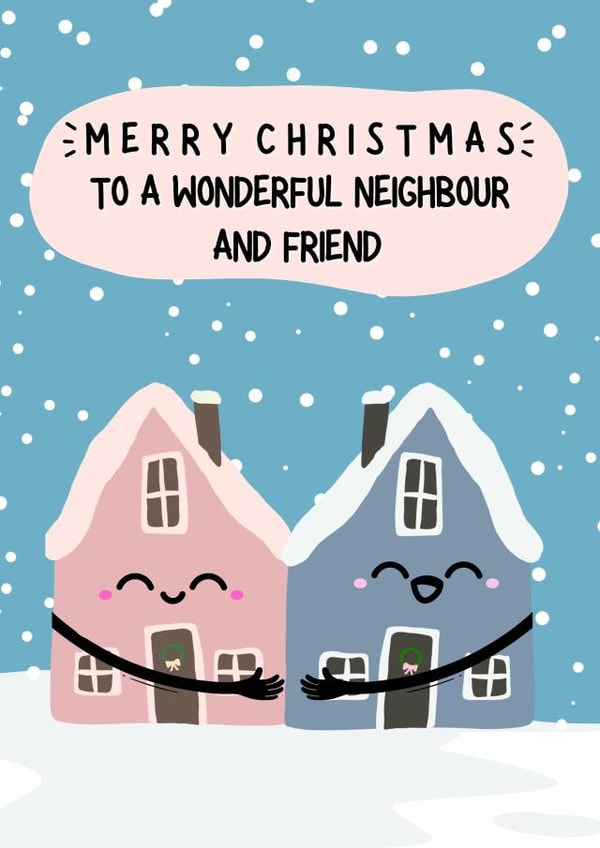 Cute Christmas Card - Neighbours created by original fox designs
