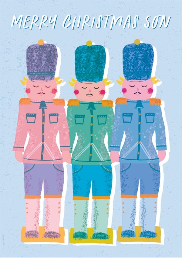 Retro Christmas Card - Son - Nutcracker created by Sweetlove Press