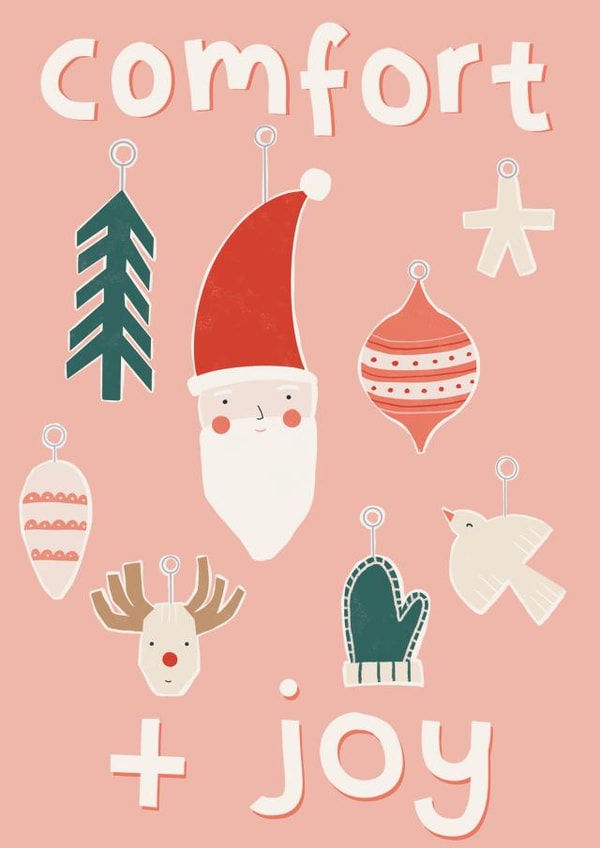 Cute Christmas Card - Scandi - Comfort and Joy created by Sweetlove Press