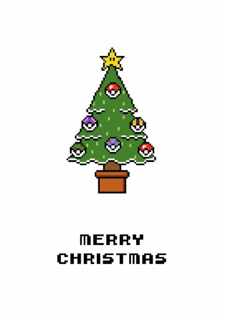 Cute Christmas card - Pokemon - Pokeball tree | thortful