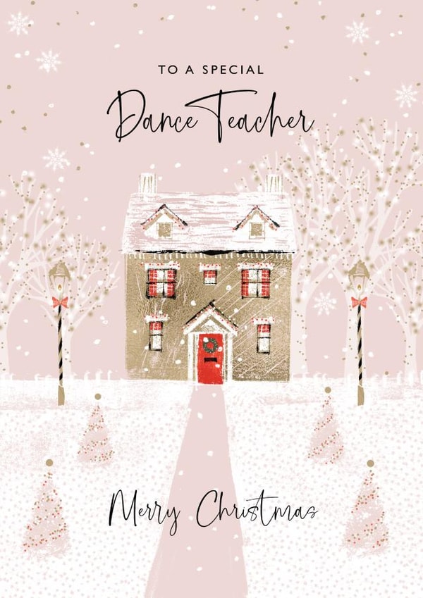 Pretty Christmas Card - Dance Teacher created by Rebecca Prinn