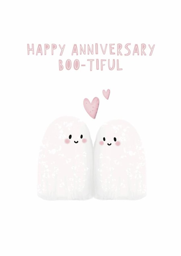 Funny Christmas Card - Ghosts - Boo-tiful created by Giddy Kipper