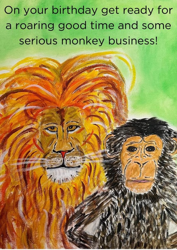 Cute and funny birthday card for friend / significant other created by Julia Herd