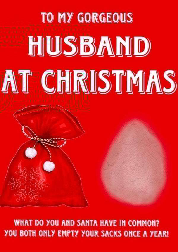 Husband Christmas rude created by Sarah Brickland