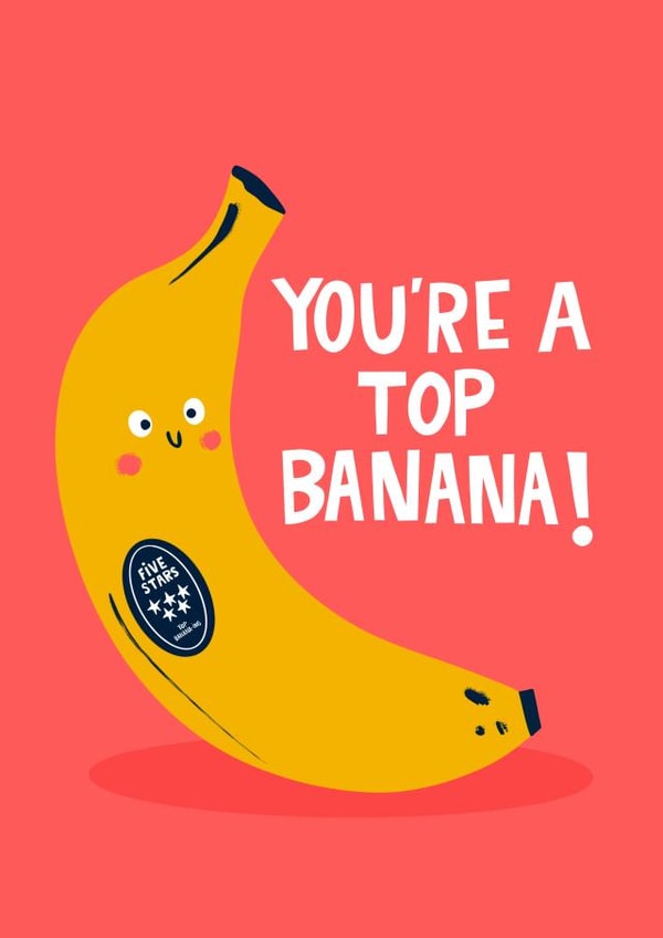 Cute Congratulations Card - Top Banana created by Lucy Maggie Designs