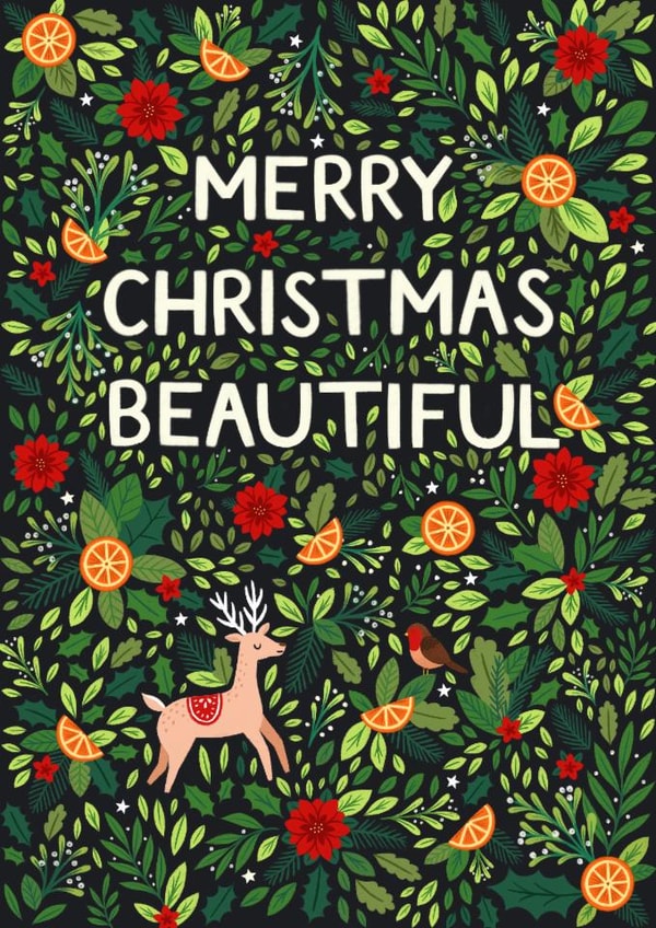Pretty Christmas Card - Beautiful created by Pear Tree Press