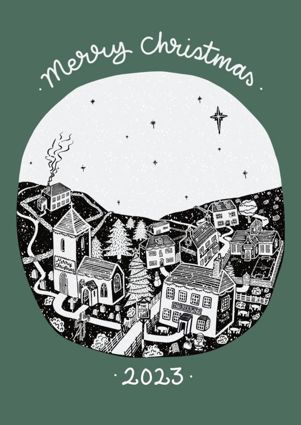 Cute cosy countryside Christmas created by Amaisin’ cards