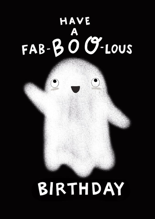 Cute Ghost Pun Birthday Card created by Nicola Watson