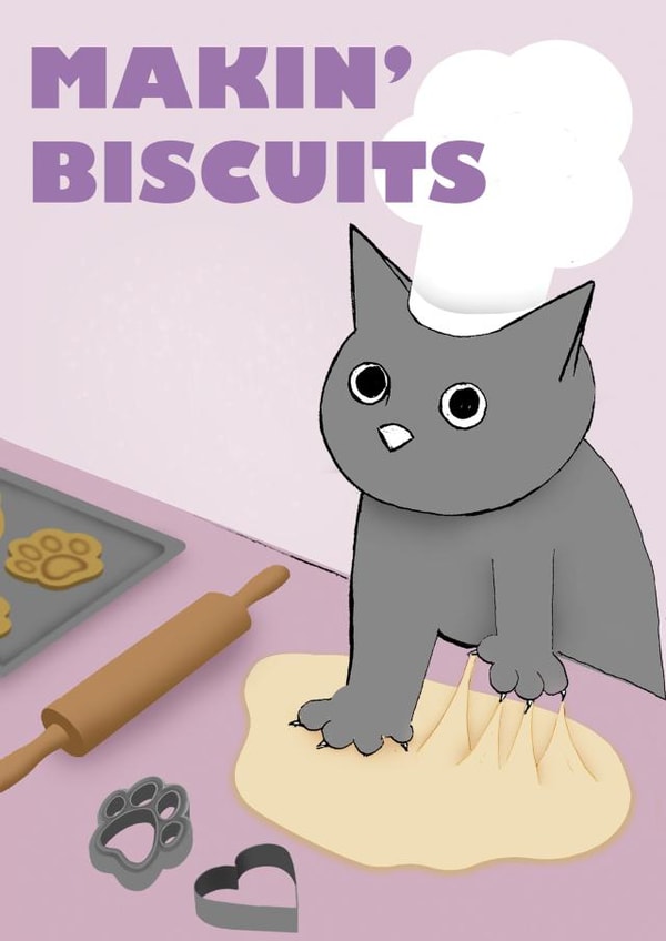 Makin' Biscuits Cute Kitten/Cat Baking created by Regency Post