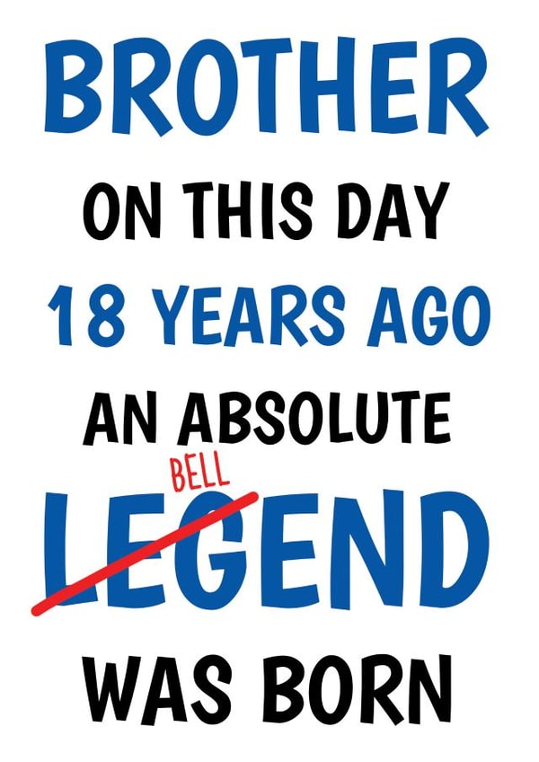 Cheeky Birthday Card - Brother - 18th created by @Cupsie's Creations