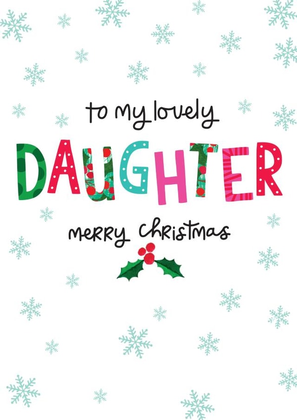 Heartfelt Christmas Card - Daughter created by The Boy and the Bear