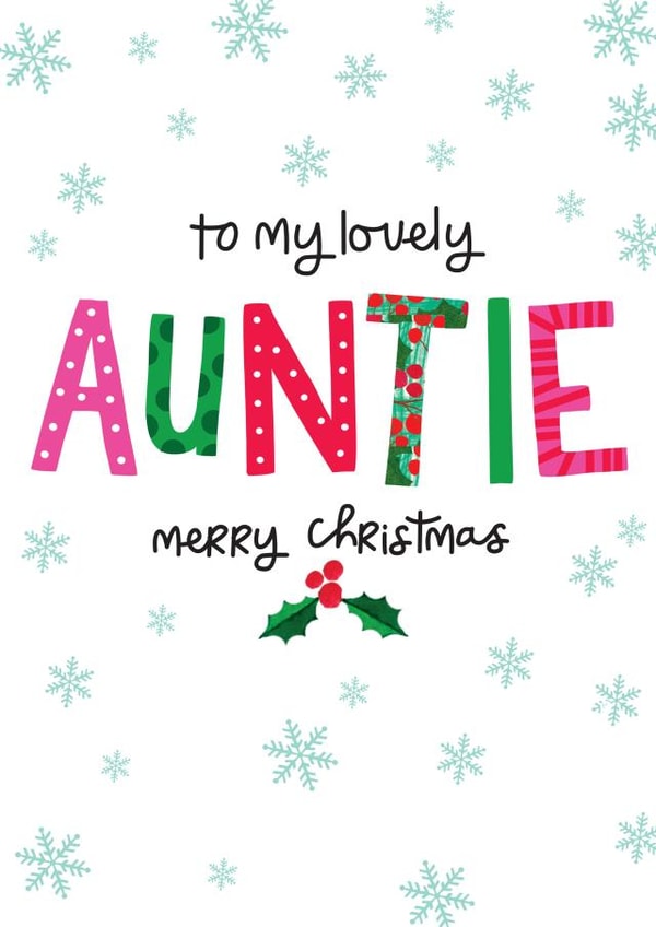 Heartfelt Christmas Card - Auntie created by The Boy and the Bear
