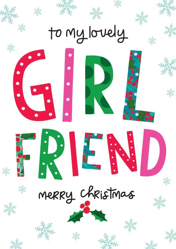 Heartfelt Christmas Card - Girlfriend created by The Boy and the Bear