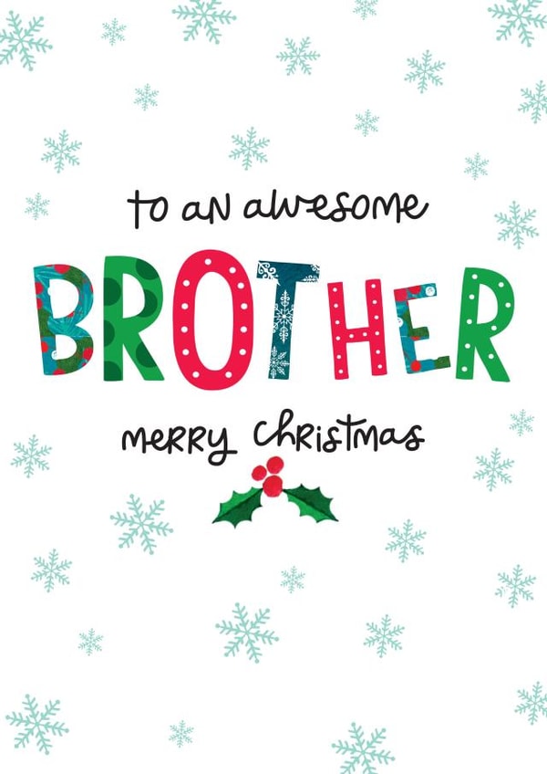 Heartfelt Christmas Card - Brother created by The Boy and the Bear