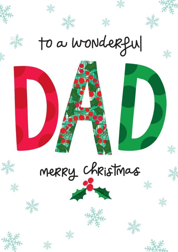Heartfelt Christmas Card - Dad created by The Boy and the Bear