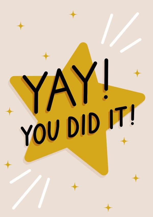 Heartfelt Congratulations Card - Yay! You Did It! created by Dani White