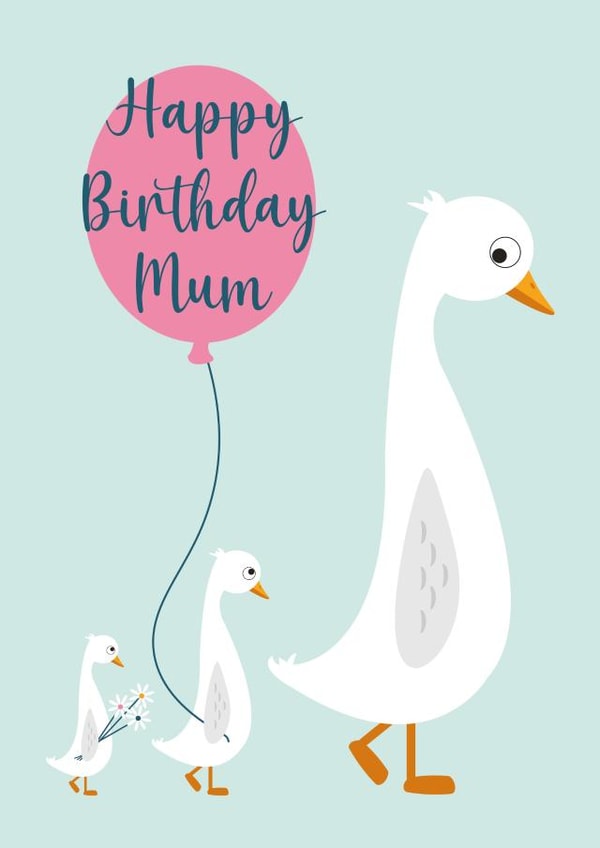 Happy Birthday Mum | Cute Card for Mum | Birthday Card from from the kids created by Stripey Cats
