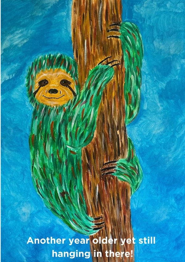 Cute and funny birthday card for significant other / partner created by Julia Herd