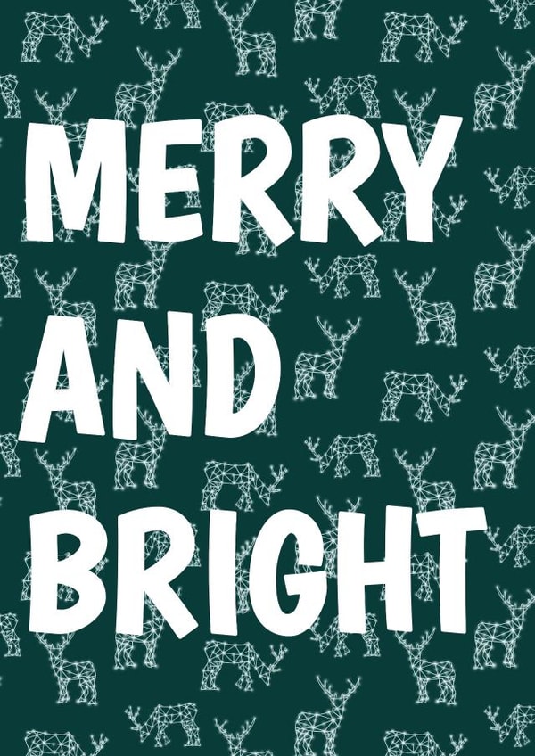Merry and Bright Christmas Card created by Dolly and Fred