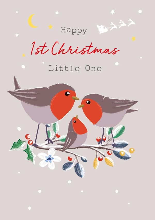 Pretty Christmas Card - Baby's First created by SABIVO Design by Sabina