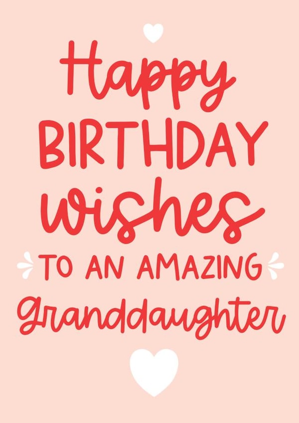 Cute Birthday Card - Granddaughter created by Word Up Creative