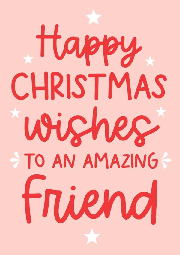 Cute Christmas Card for an Amazing Friend created by Word Up Creative