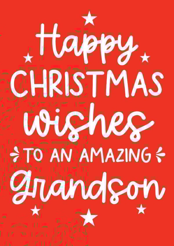 Cute Christmas Card for an Amazing Grandson created by Word Up Creative