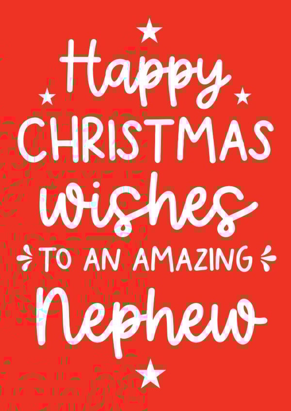 Cute Christmas Card for an Amazing Nephew created by Word Up Creative