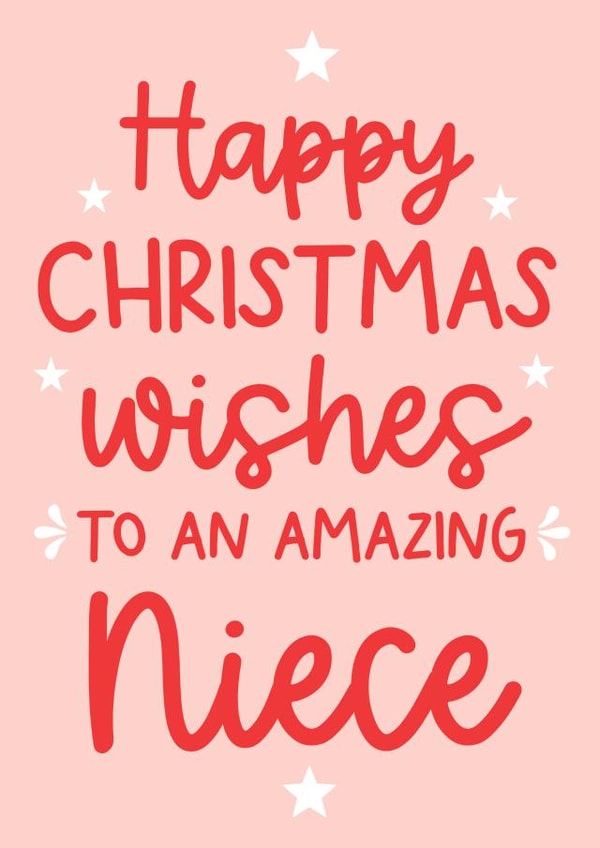 Cute Christmas Card for an Amazing Niece created by Word Up Creative