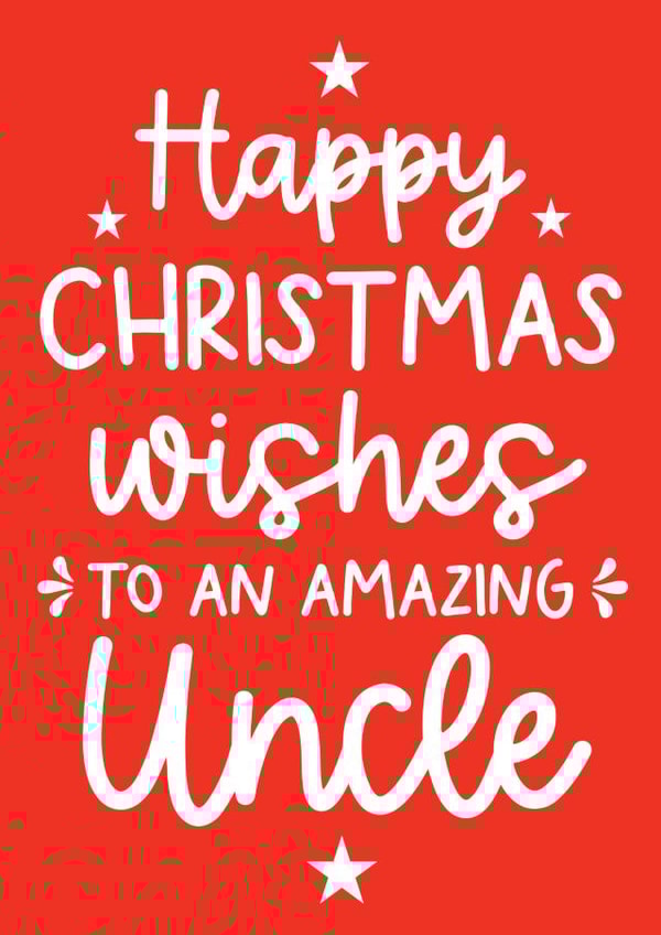 Cute Christmas Card - Amazing Uncle created by Word Up Creative