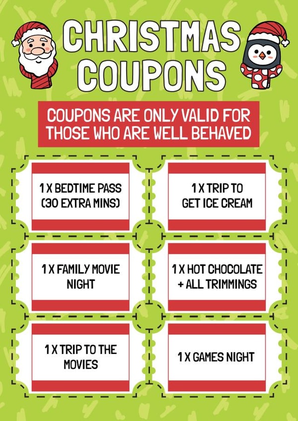 Fun Christmas Card - For the Kids - Coupons/Vouchers created by AbiGoLucky