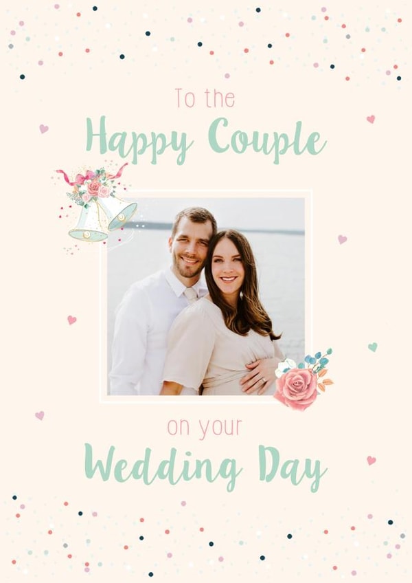 Photo2023 happy Wedding Personalised Photo Card 22174 created by IC&G