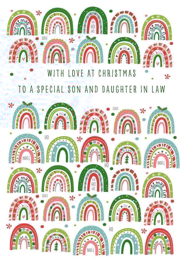 Pretty Christmas Card - Son and Daughter In Law created by PEA GREEN PRINTS
